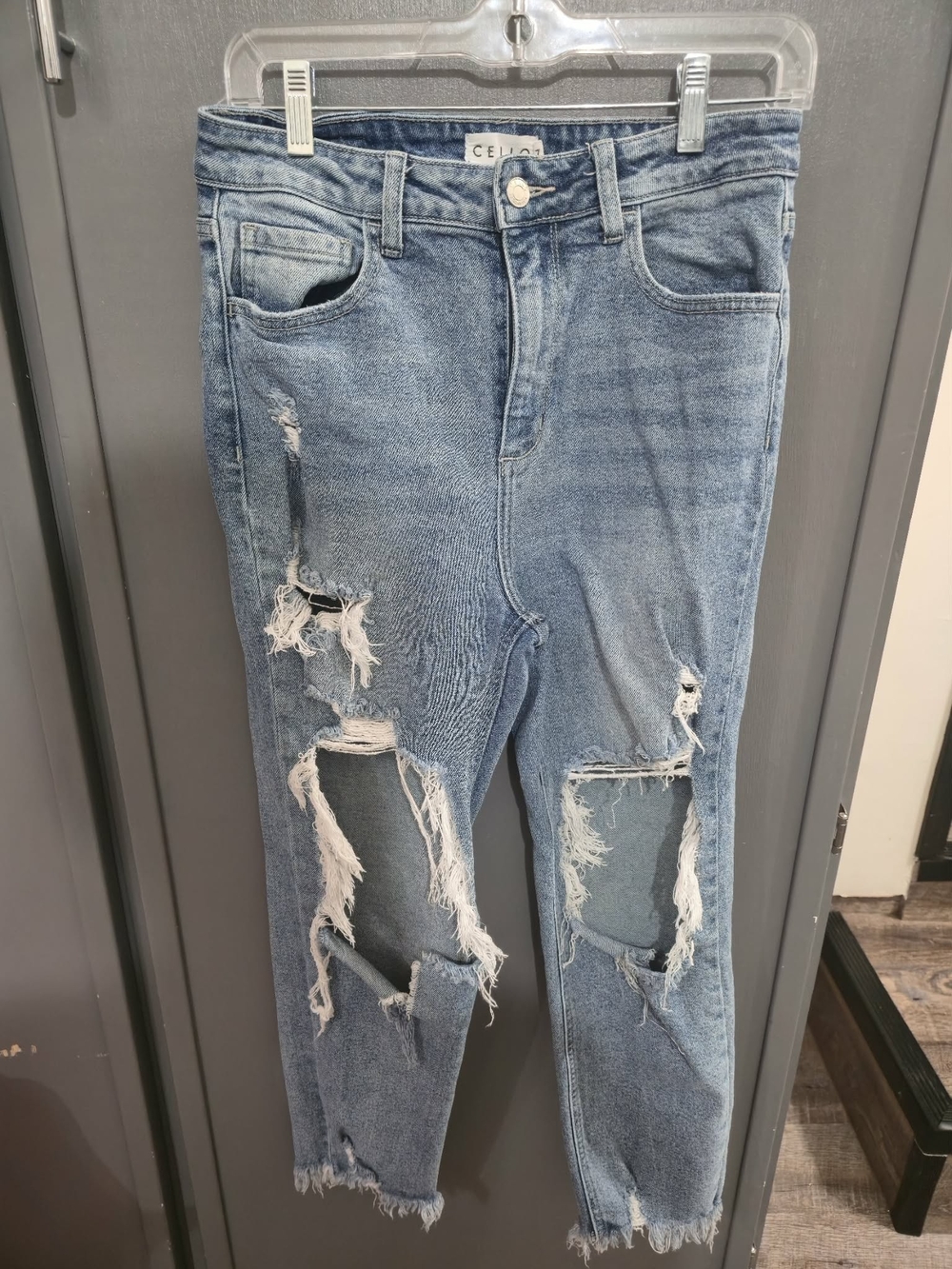 Cello Light Blue Distressed Boyfriend Jeans
